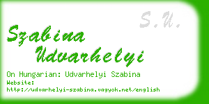 szabina udvarhelyi business card